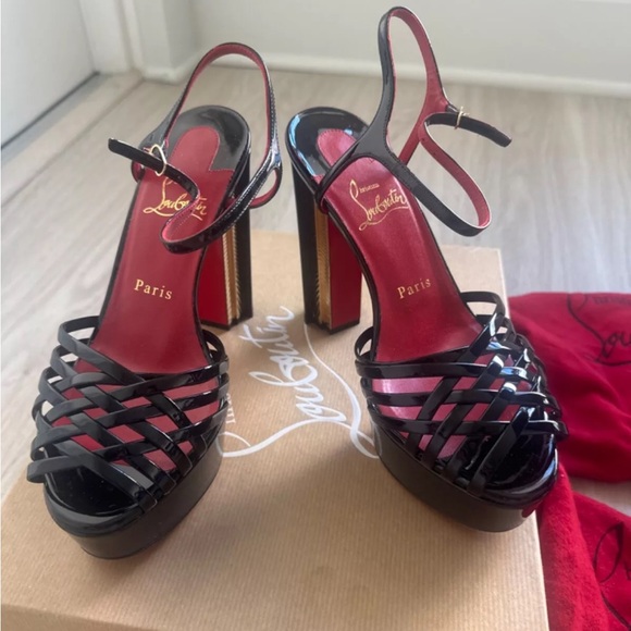 Louboutin- Coluna Girl 130mm Platform Sandals - Picture 14 of 16